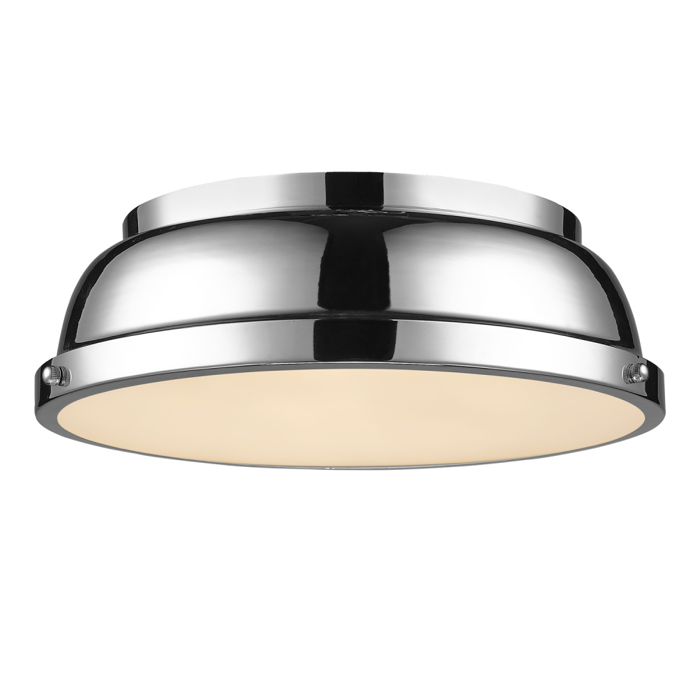 Yep by Golden Lighting Duncan 2-light Flush Mount in Chrome